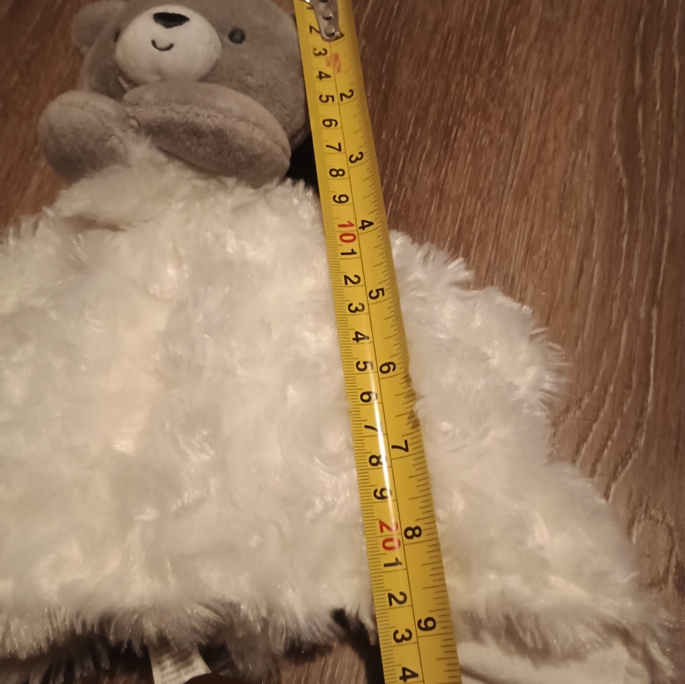Carters Just One You Grey White Rosette Bear Clouds Lovey Baby Security Blanket - Picture 12 of 14